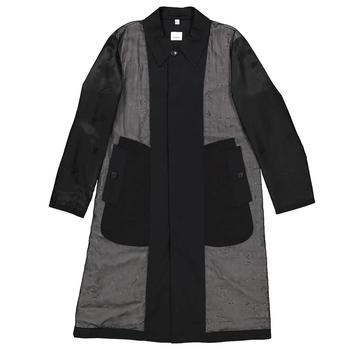 burberry大衣, Burberry | Mens Panelled Cotton Gabardine Car Coat In Black商品图片 6.9折