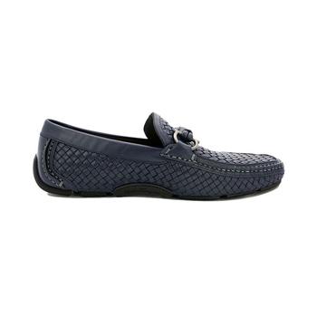 菲拉格慕男鞋板鞋, Salvatore Ferragamo | 香港直邮SALVATOREFERRAGAMO菲拉格慕男士深蓝色编织格纹驾车鞋商品图片 额外8.2折x额外9折, 额外八二折, 额外九折