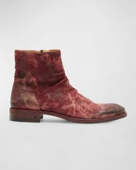 推荐Men's Morrison Sharpei Leather Zip Ankle Boots商品