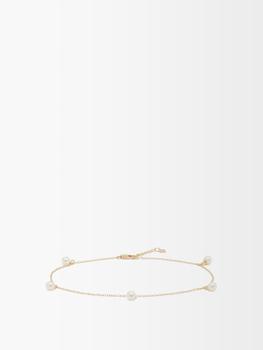 MATEO, MATEO | 5 Point pearl & 14kt gold anklet商品图片 