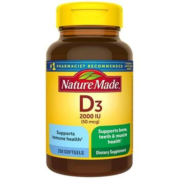 Nature Made | VD3 维生素D3 50mcg胶囊,商家Walgreens,价格¥205