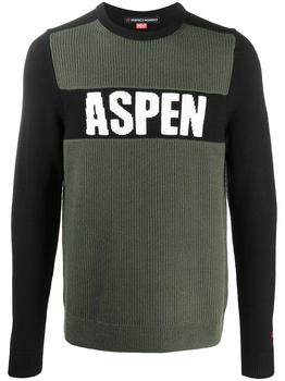 product colour-block logo print sweater - men image