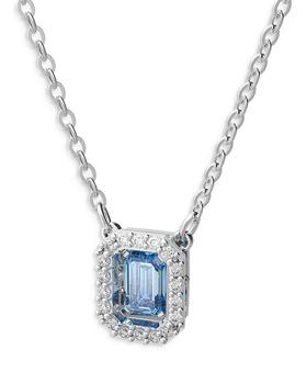 推荐Millenia Pavé & Blue Octagon Crystal Pendant Necklace, 14.87"-16.87"商品