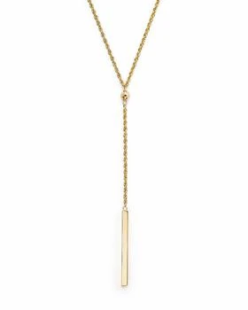 Bloomingdale's | 14K Yellow Gold Rope Chain Bar Drop Necklace, 18" - Exclusive,商家Bloomingdale's,价格¥9400