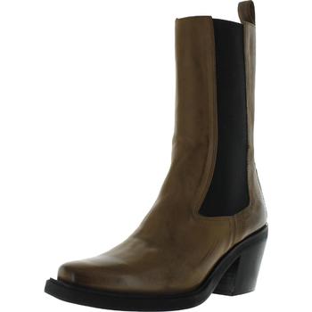 商品Free People Womens Huntley Leather Slip On Chelsea Boots图片