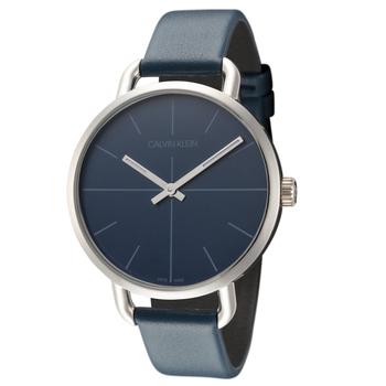 推荐Calvin Klein Women's K7B231VN Even 36mm Blue Leather Watch商品