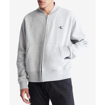 Calvin Klein | Men's Relaxed Fit Archive Logo Fleece Bomber Jacket商品图片,4.4折×额外7折, 额外七折