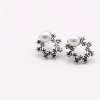 Le Réussi | Pearlescent Elegance White Gold Earrings,商家Verishop,价格¥304