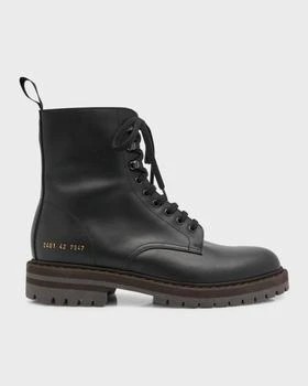 推荐Men's Leather Zip Combat Boots商品