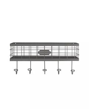 Spectrum | Vintage-like Living Wall Mount Basket Hook Station,商家Macy's,价格¥216
