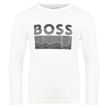 Hugo Boss | White Long Sleeve Cotton T Shirt商品图片,4折