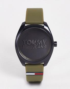 推荐Tommy Jeans silicone watch in khaki 1791930商品