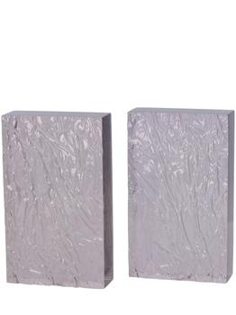 商品L'Afshar | Set Of 2 Crushed Iced Bookends,商家LUISAVIAROMA,价格¥2190图片