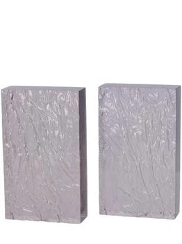 L'Afshar | Set Of 2 Crushed Iced Bookends,商家LUISAVIAROMA,价格¥2130