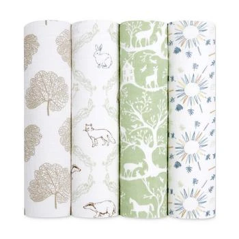 aden + anais | Baby Boys or Baby Girls Muslin Swaddles, Pack of 4 