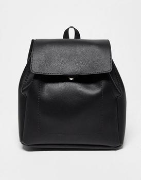 ASOS | ASOS DESIGN soft minimal backpack in black商品图片,额外9.5折, 额外九五折