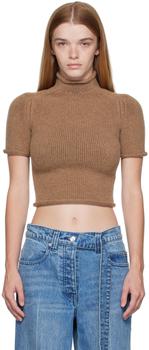 Alexander Wang | Brown Cropped T-Shirt商品图片,5.9折