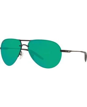 推荐Costa Del Mar Helo Matte Black Aviator Plastic Unisex Sunglasses HLO 11 OGMP商品