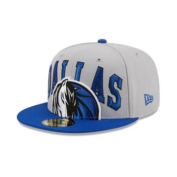 New Era | Men's Gray, Blue Dallas Mavericks Tip-Off Two-Tone 59FIFTY Fitted Hat,商家Macy's,价格¥357