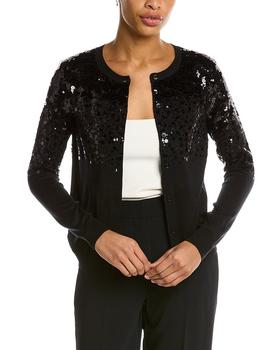 推荐Carolina Herrera Silk & Cashmere Blend Sequin Cardigan商品