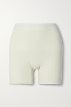 SKIMS | Cotton Collection 罗纹棉质混纺平纹布平角短裤（颜色：bone）商品图片,