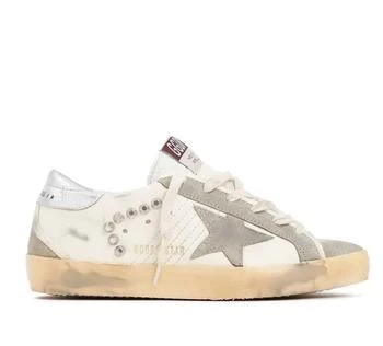 推荐Ladies Beige/Taupe/Silver Super Star Studded Low-Top Sneakers商品