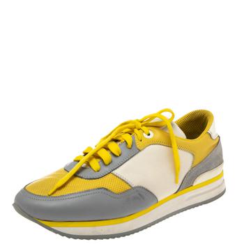菲拉格慕男鞋板鞋, [二手商品] Salvatore Ferragamo | Salvatore Ferragamo Multicolor Leather And Suede Lace Up Sneakers Size 43商品图片 3.6折