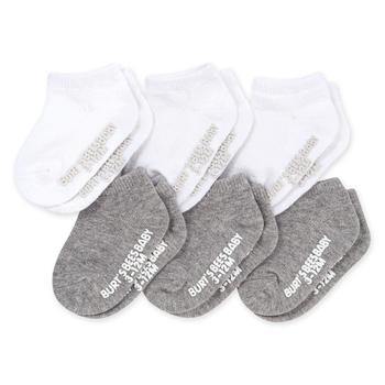 推荐Unisex Baby, 6-pack Ankle Socks With Non-slip Grips, Made With Organic Cotton商品
