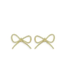 推荐Bow Stud Earrings in 18K Gold Plated Sterling Silver  - 100% Exclusive商品