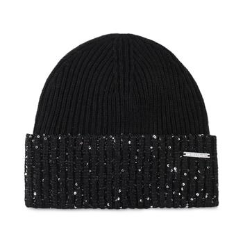 Michael Kors | Women's Ribbed Knit Sequin Beanie商品图片,额外7折, 额外七折