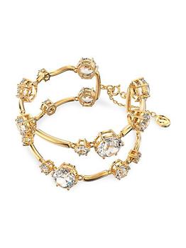 施华洛世奇手链直邮, Swarovski | Constella Swarovski Crystal Goldplated Bangle Bracelet商品图片 