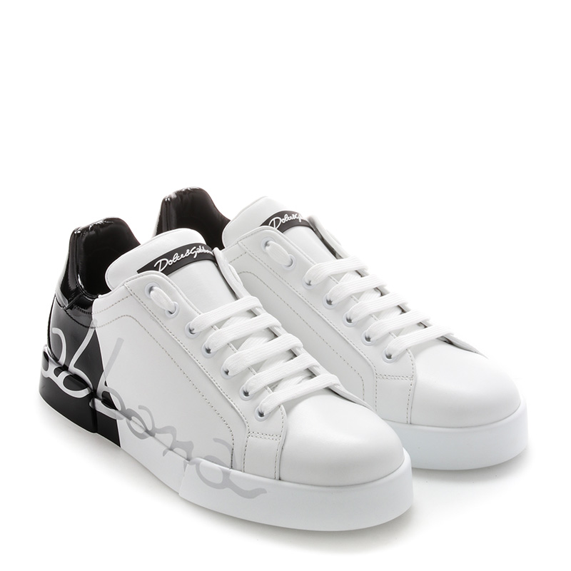 推荐Dolce&Gabbana 杜嘉班纳 男士白色皮革运动鞋 CK1600-AI053-HW821商品