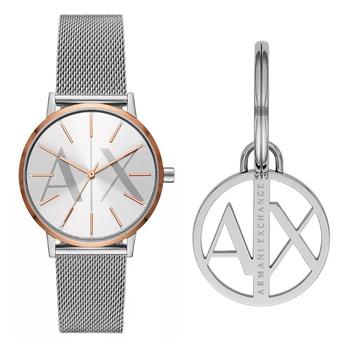 Armani Exchange | Armani Exchange Quartz Silver Dial Ladies Watch AX7130SET商品图片,5折