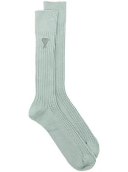 推荐Ami de Coeur-monogram ribbed-knit socks商品