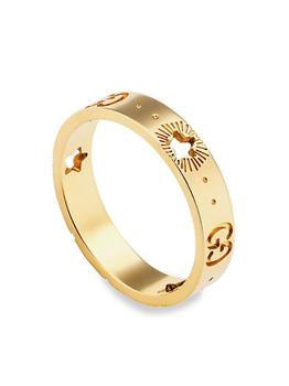 商品Gucci | Icon 18K Yellow Gold Star Detail Ring,商家Saks Fifth Avenue,价格¥7513图片