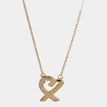 推荐Tiffany & Co. Paloma Picasso Loving Heart Pendant in 18K Yellow Gold 0.14 CTW商品