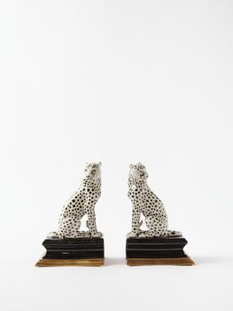 商品House of Hackney | Set of two cheetah ceramic bookends,商家MATCHESFASHION,价格¥3561图片