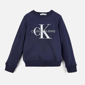 推荐Calvin Klein Kids' Monogram Logo Sweatshirt - Peacoat商品