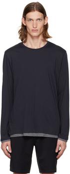 Vince | Navy Layered Long Sleeve T-Shirt商品图片,4折