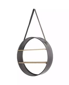 Crystal Art Gallery | American Art Decor and Wood Round Hanging Wall Shelf with Strap,商家Macy's,价格¥838