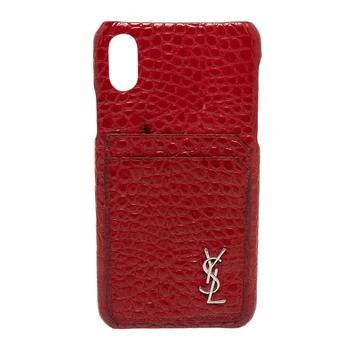 推荐Saint Laurent Paris Red Croc Embossed Leather iPhone XS Max Case商品