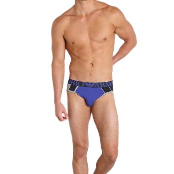 时尚阿玛尼内裤男装, Emporio Armani | EMPORIO ARMANI 男士蓝色三角内裤 111491-5A523-04833商品图片 满$100享9.5折, 满折