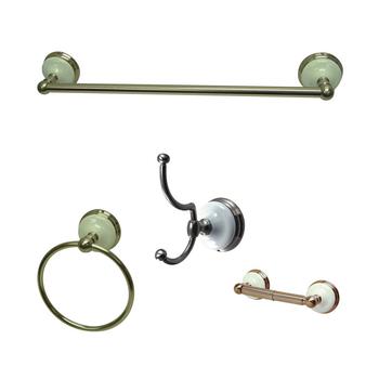 商品Kingston Brass | Victorian 4-Pc. Bathroom Accessory Set in Brushed Nickel,商家Macy's,价格¥3315图片
