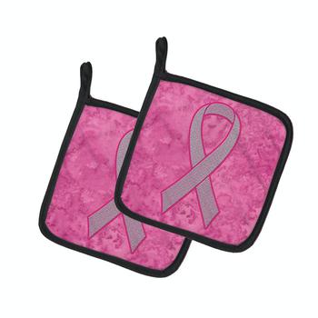 商品Pink Ribbon for Breast Cancer Awareness Pair of Pot Holders,商家Verishop,价格¥165图片