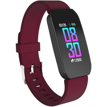 推荐Unisex Burgundy Silicone Strap Active Smartwatch商品
