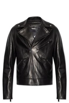 Versace | Zip-up Leather Biker Jacket,商家Italist,价格¥25637