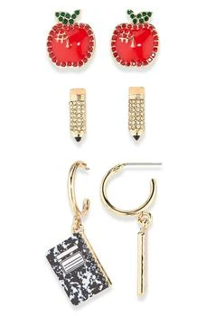 BAUBLEBAR | 3-Pack Back to School Crystal Stud Earrings,商家Nordstrom Rack,价格¥95