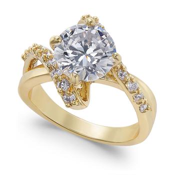 商品Charter Club | Gold Plate Crystal Bypass Ring, Created for Macy’s,商家Macy's,价格¥157图片
