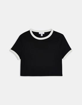 product Topshop cropped t-shirt in black image