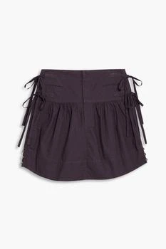 Isabel Marant Étoile | Omalia bow-detailed cotton-canvas mini skirt,商家THE OUTNET US,价格¥783